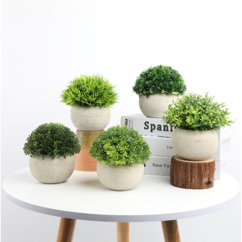 Simulated green plant desktop green plant mini potted simulation ornaments Simulated flower small potted landscape Nordic artificial flower potted flower arrangement