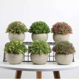 Simulated green plant desktop green plant mini potted simulation ornaments Simulated flower small potted landscape Nordic artificial flower potted flower arrangement