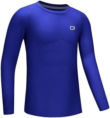 Boys' long sleeve compression top, blue