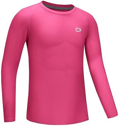 Boys' long sleeve compression top, pink