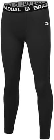 Boys' quick dry compression tights, black