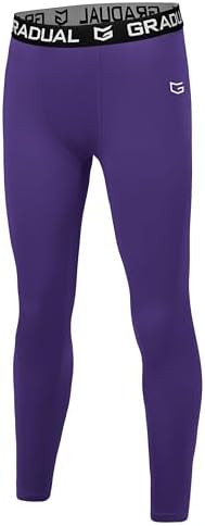 Boys' quick dry compression tights, purple