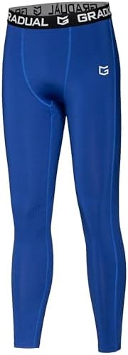 Boys' thermal compression tights, blue