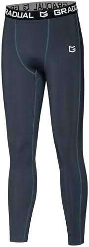 Boys' thermal compression tights, grey
