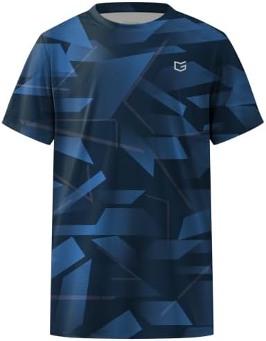 Boys' UPF 50+ rash guard tee, graphic blue