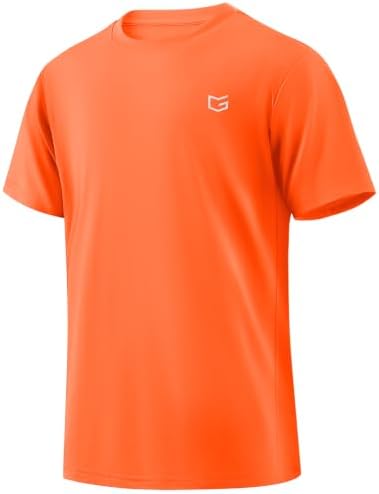 Boys' UPF 50+ rash guard tee, neon orange