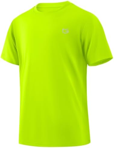 Boys' UPF 50+ rash guard tee, neon yellow