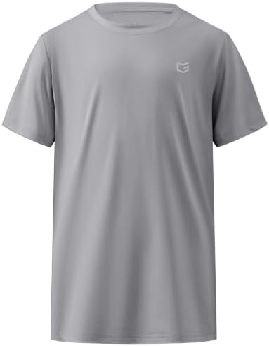 Boys' UPF 50+ rash guard tee, silver