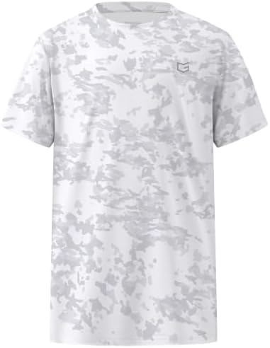 Boys' UPF 50+ rash guard tee, white camo