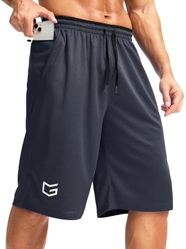 Men's 11" basketball shorts with pockets, navy