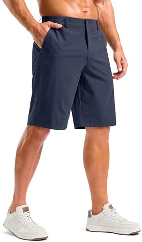 Men's 11" casual shorts, three pockets, heather navy