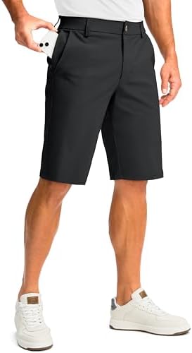 Men's 11" golf shorts, four pockets, black
