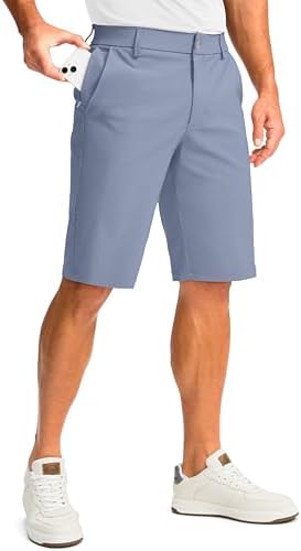 Men's 11" golf shorts, four pockets, ice blue