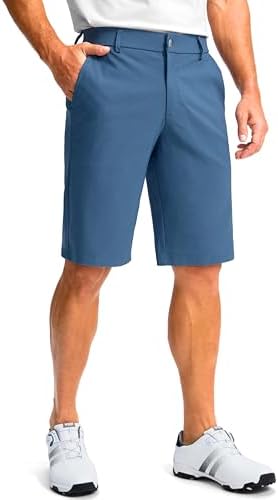 Men's 11" golf shorts, four pockets, slate blue