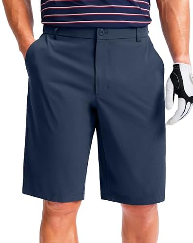 Men's 11" knee-length golf shorts, navy