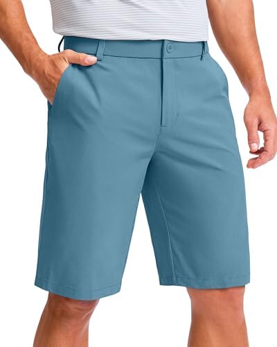 Men's 11" knee-length golf shorts, vivid blue