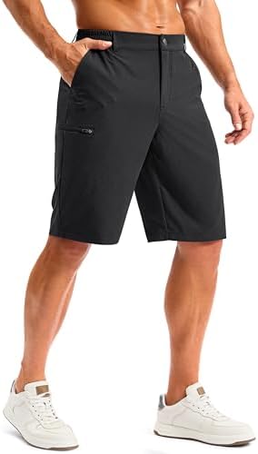 Men's 11" knee-length work shorts, black