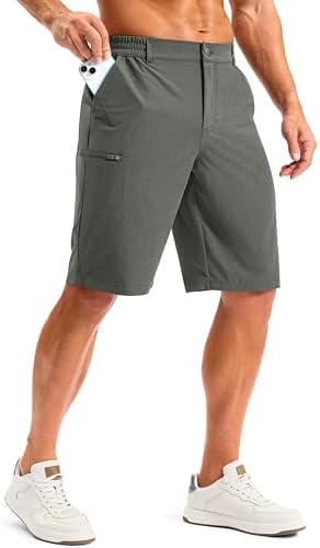 Men's 11" knee-length work shorts, grey sage