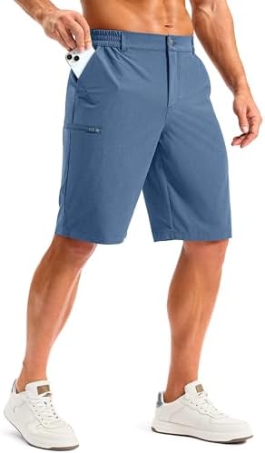 Men's 11" knee-length work shorts, slate blue