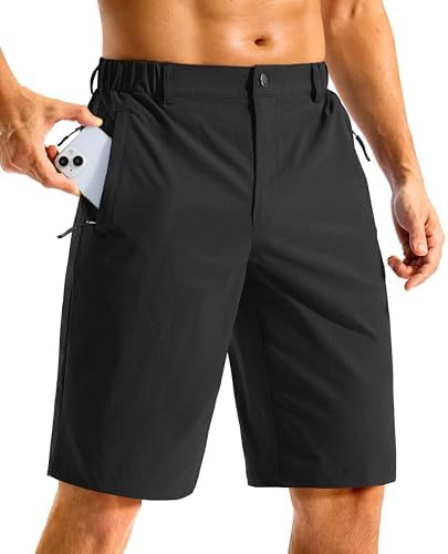Men's 11" lightweight golf shorts, black