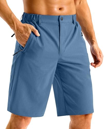 Men's 11" lightweight golf shorts, blue