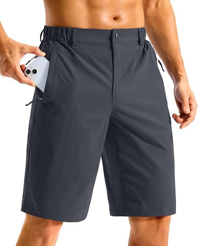 Men's 11" lightweight golf shorts, grey