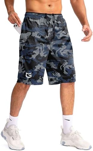 Men's 11" quick dry basketball shorts, blue camo