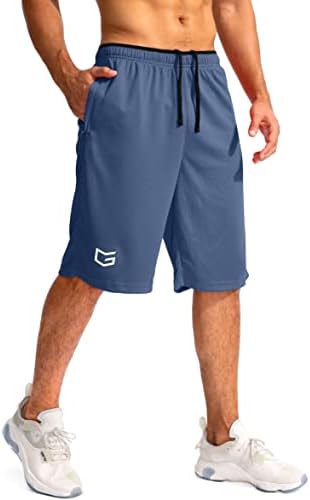 Men's 11" quick dry basketball shorts, dusty blue
