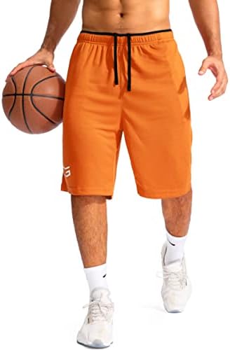 Men's 11" quick dry basketball shorts, orange