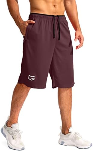 Men's 11" quick dry basketball shorts, wine