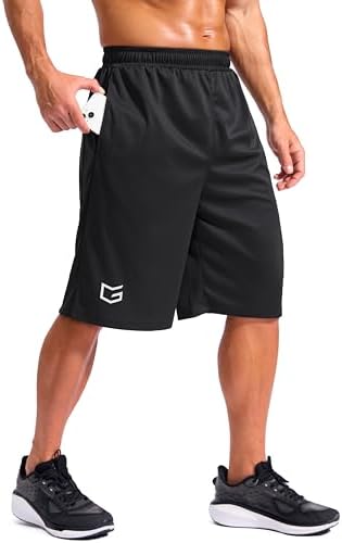 Men's 12" basketball shorts, black
