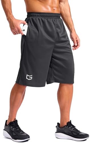 Men's 12" basketball shorts, dark grey