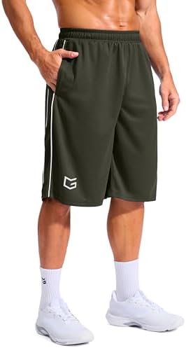 Men's 12" basketball shorts, dark olive