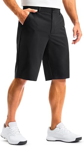 Men's 12" golf shorts, four pockets, black
