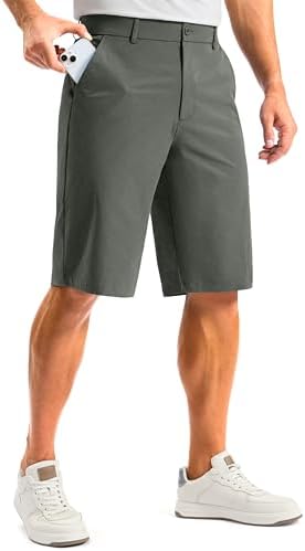 Men's 12" golf shorts, four pockets, grey sage