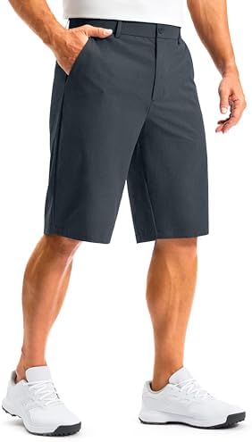 Men's 12" golf shorts, four pockets, iron grey