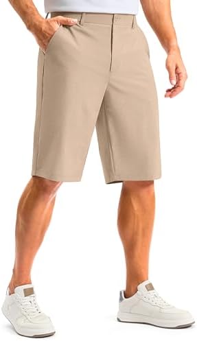 Men's 12" golf shorts, four pockets, khaki