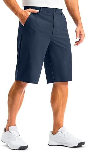 Men's 12" golf shorts, four pockets, navy blue