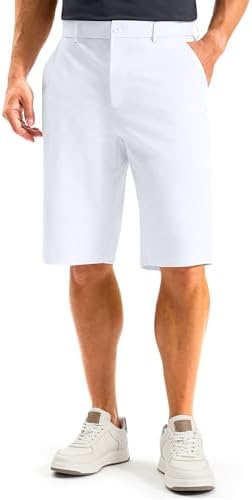 Men's 12" golf shorts, four pockets, white