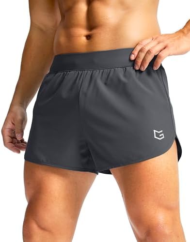 Men's 3" lightweight running shorts, dark grey