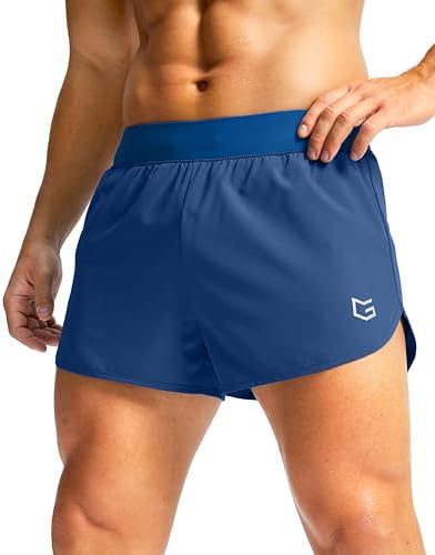 Men's 3" lightweight running shorts, deep blue