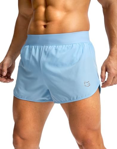 Men's 3" lightweight running shorts, new light blue