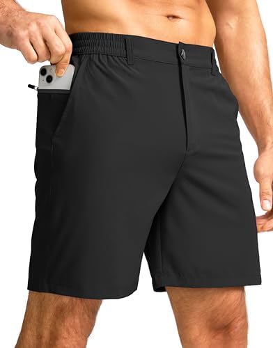 Men's 7" casual golf shorts, black