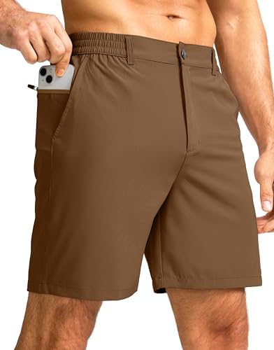 Men's 7" casual golf shorts, brown
