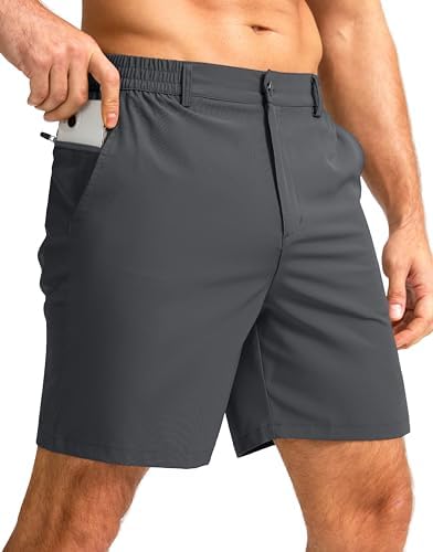 Men's 7" casual golf shorts, dark grey