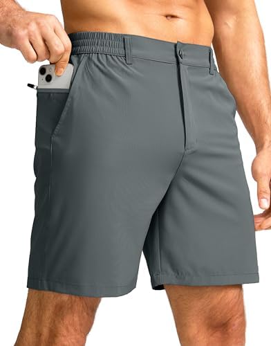 Men's 7" casual golf shorts, deep grey
