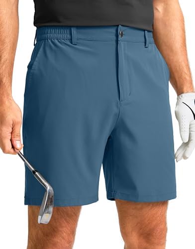 Men's 7" casual golf shorts, dusty blue