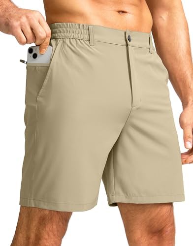 Men's 7" casual golf shorts, khaki