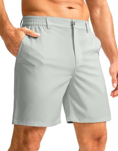 Men's 7" casual golf shorts, pale
