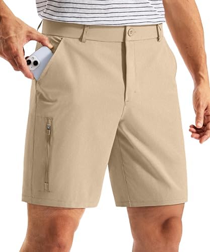 Men's 7" golf dress shorts, khaki